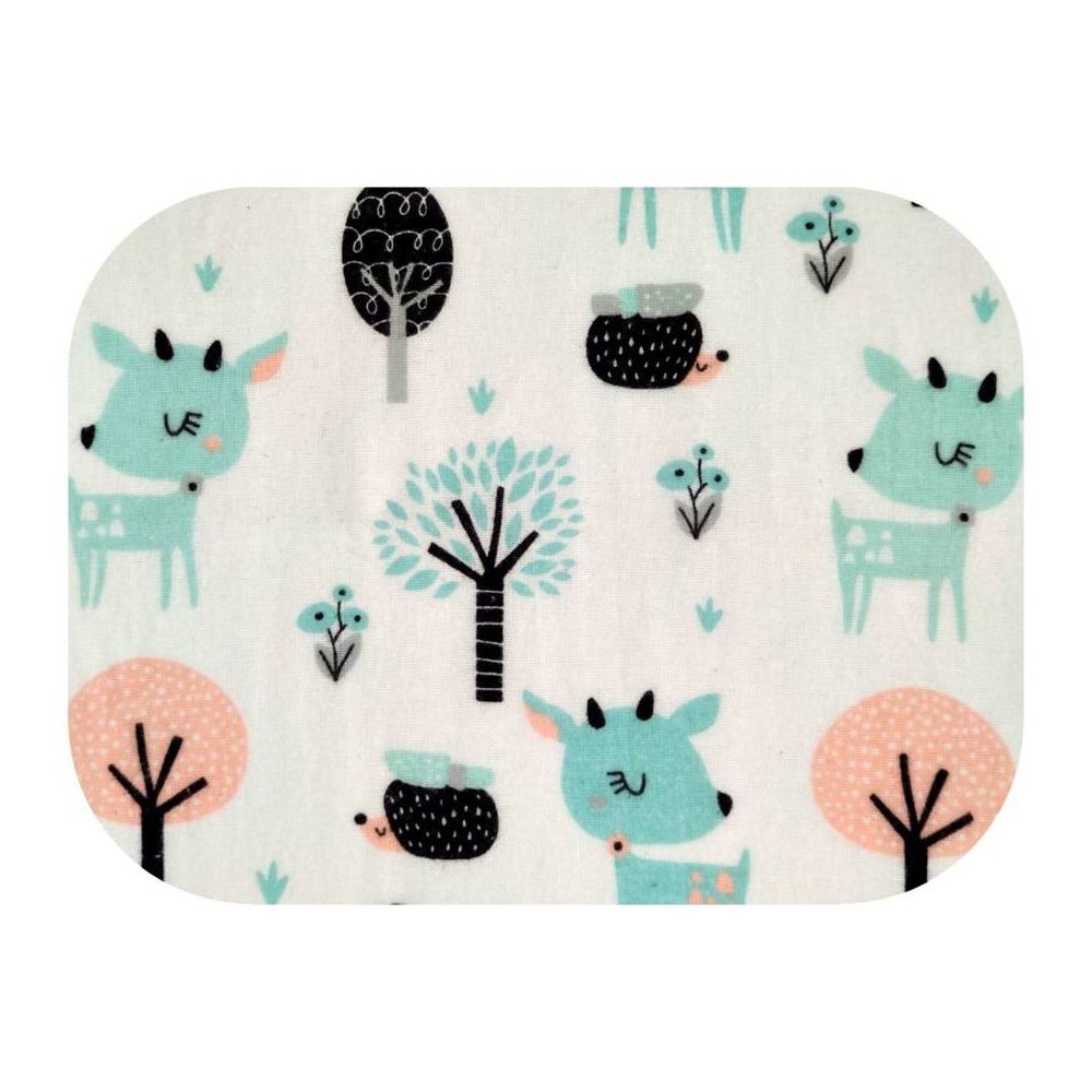 Sauskelnės - 22676 - FLANEL PRINT - EGA - JELONEK - BALTOS - dydis 70x80 cm