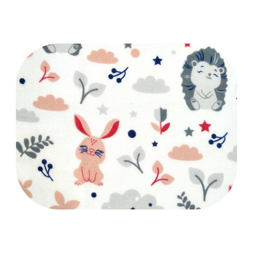 Sauskelnės - 23536 - FLANEL PRINT - EGA - GHOST AND KING - PINK - dydis 70x80 cm