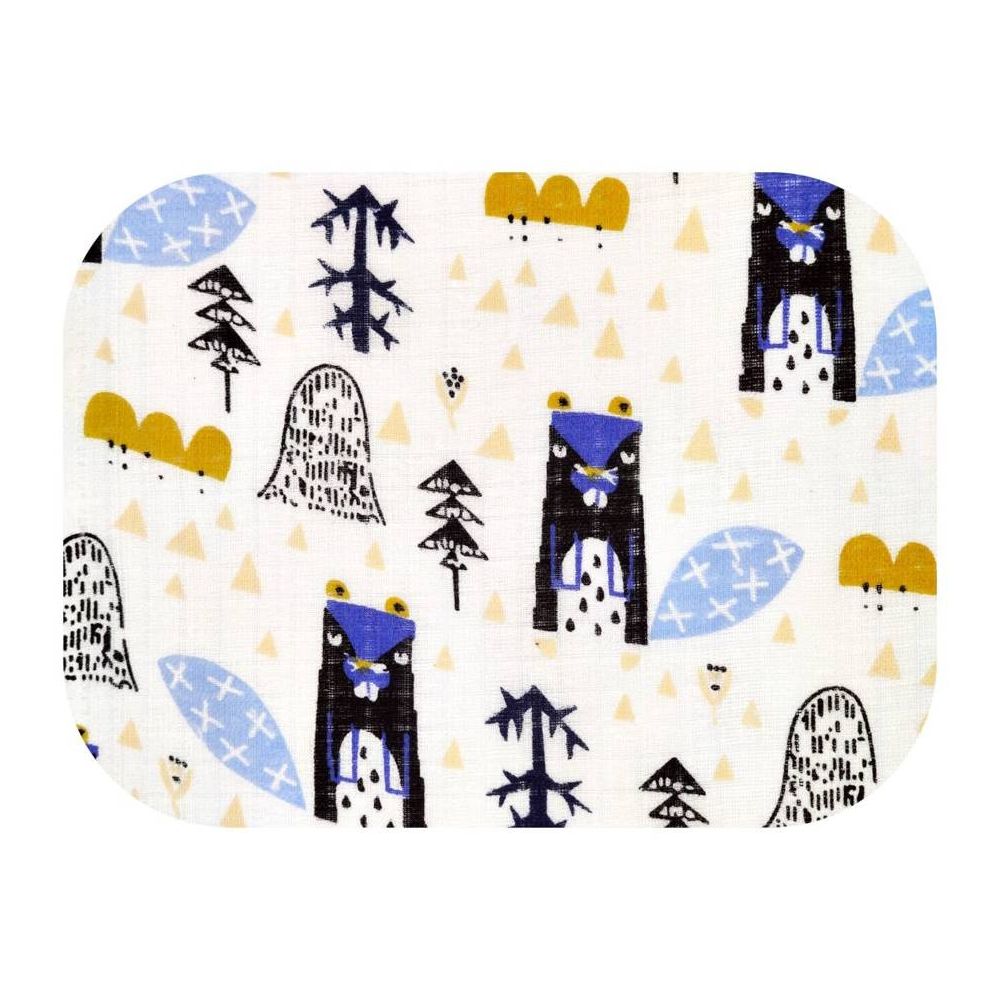 Sauskelnės - 22973 - TETRA PRINT - EGA - BOBRY - MĖLYNA - dydis 70x80 cm