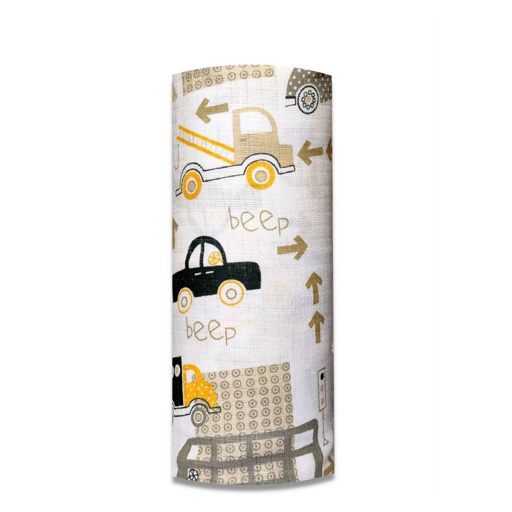 Sauskelnės - 24922 - TETRA PRINT - EGA - AUTOMOBILIAI MIESTE - GELTONA - dydis 70x80 cm
