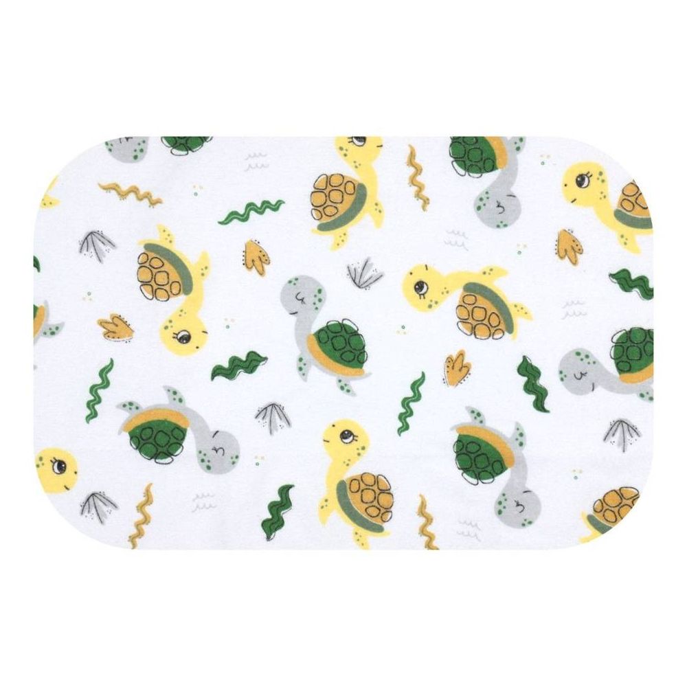 Sauskelnės - 27749 - FLANEL PRINT - EGA - Vėžlys - Geltonos / Žalios spalvos - dydis 70x80 cm