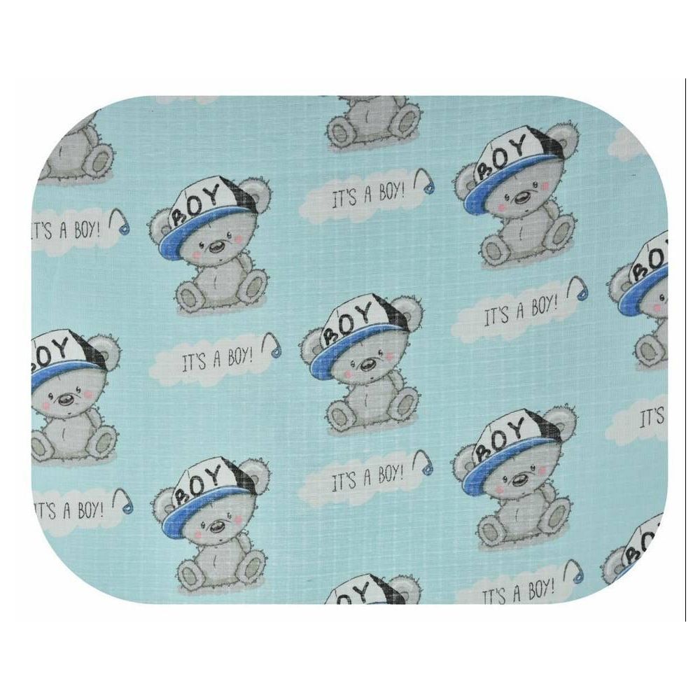 Diaper - 19485 - TETRA PRINT - EGA - BOY- TURKUS - size 70x80 cm