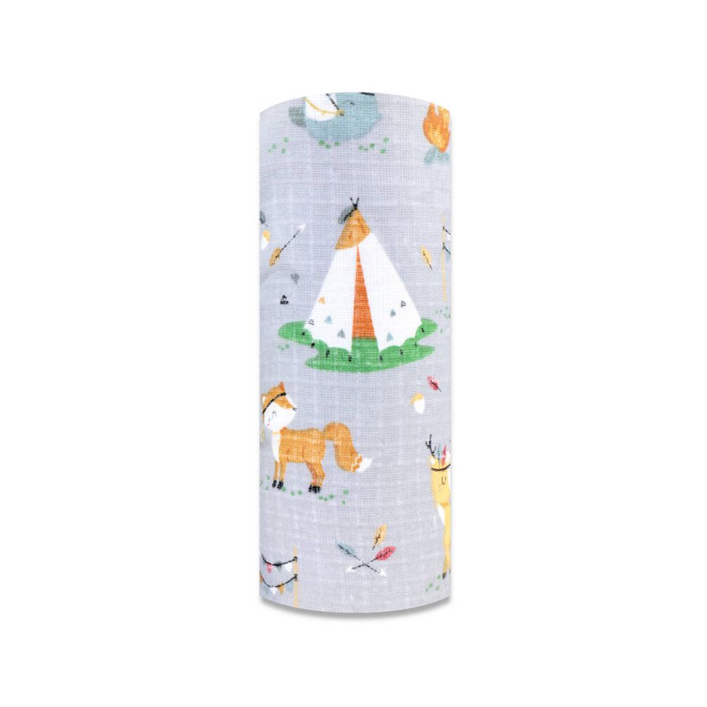Sauskelnės - 28654 - TETRA PRINT - EGA - INDIAN CAMP - GREY - dydis 70x80 cm
