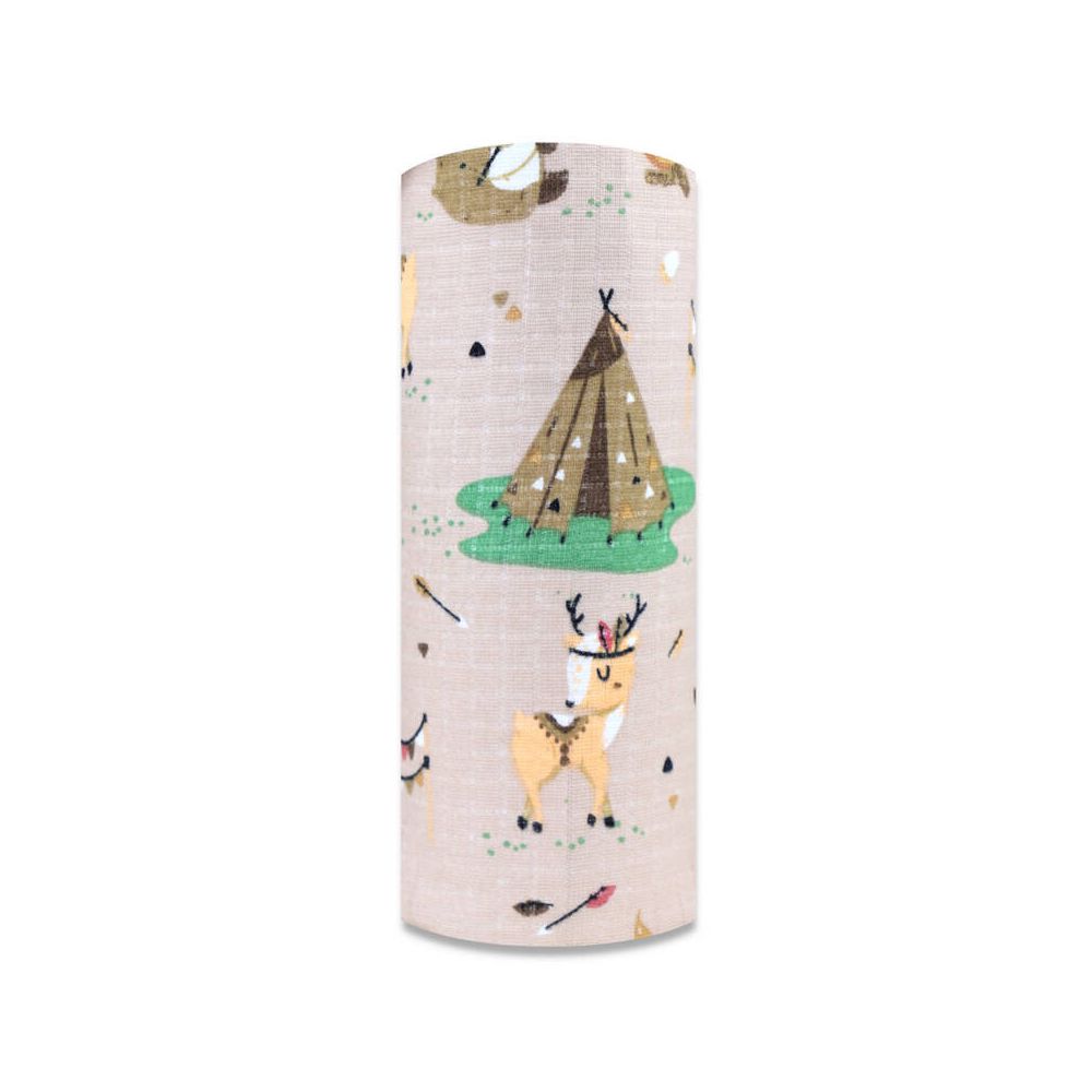 Sauskelnės - 28647 - TETRA PRINT - EGA - INDIAN CAMP - BEIGIE - dydis 70x80 cm