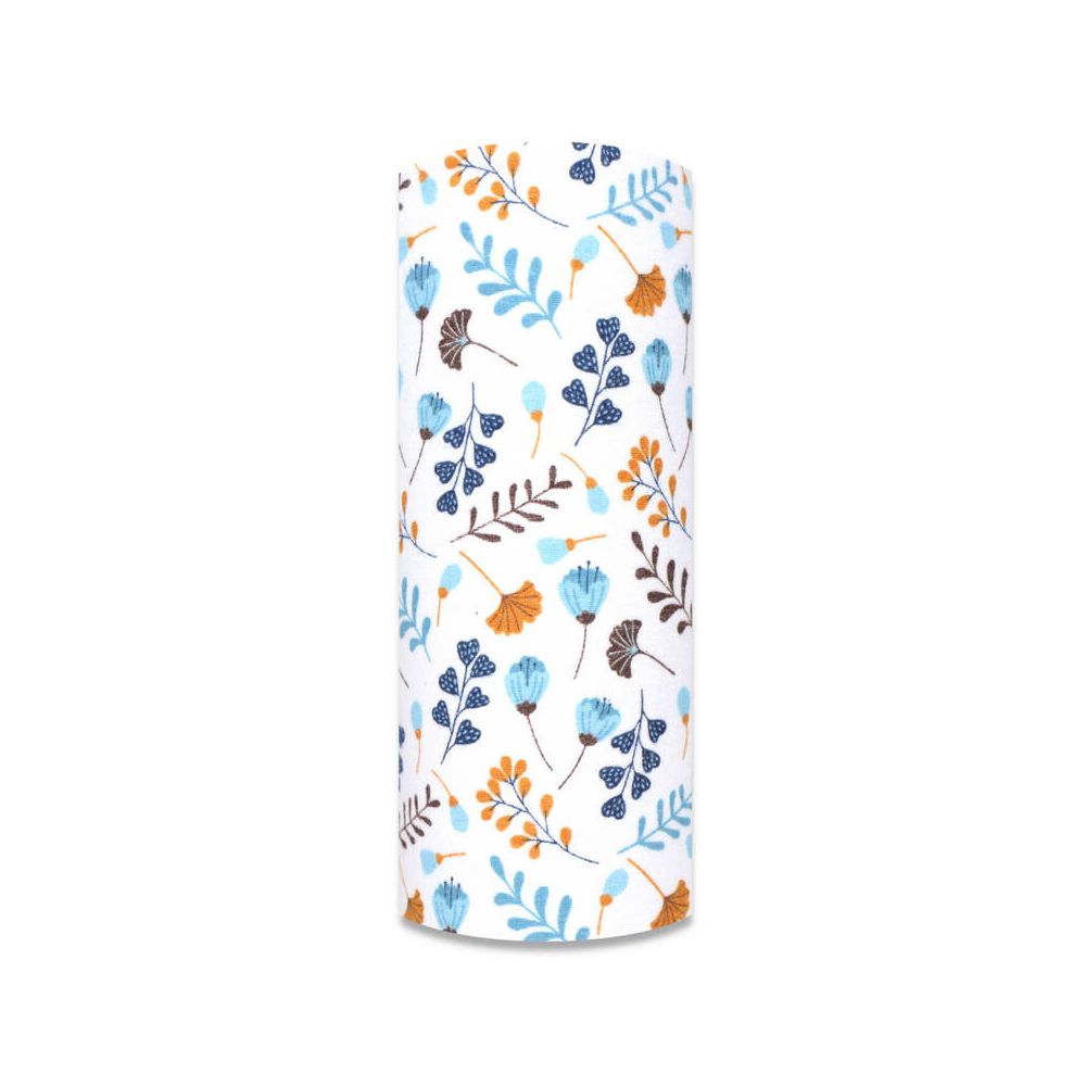 Sauskelnės - 27633 - FLANNEL PRINT - EGA - SUMMER FLOW - BLUE - dydis 70x80 cm