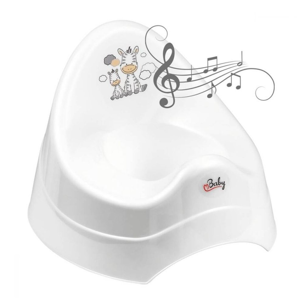 Potty & Music - ZEBRA - WHITE