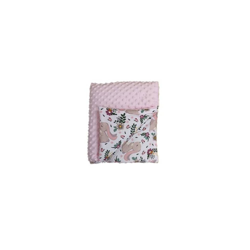 Antklodė - 664- su užpildu - MINKY / MIEŽINĖ - dydis 75x90 - PINK