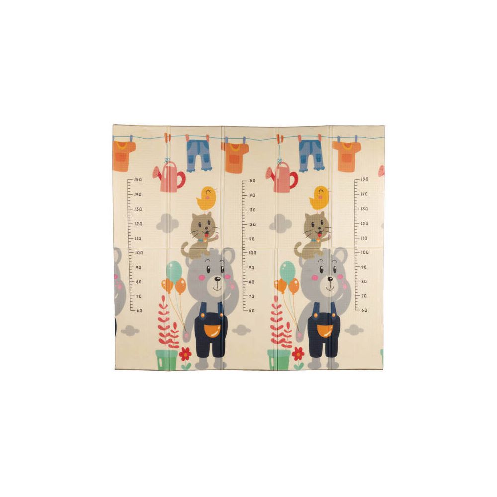 Dvipusis žaidimų kilimėlis - sulankstomas - 7726 - PLAY & EDU - BEAR & ROAD - dydis: 180x200 cm