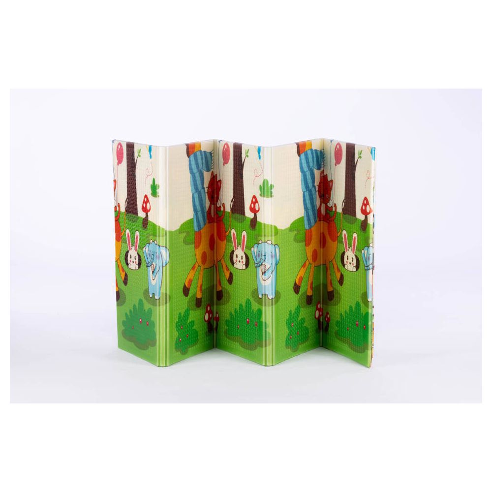 Dvipusis žaidimų kilimėlis - sulankstomas - 7733 - ŽAIDIMAI IR UGDYMAS - GYVŪNAI IR ŽVŪNAMS - dydis: 180x200 cm