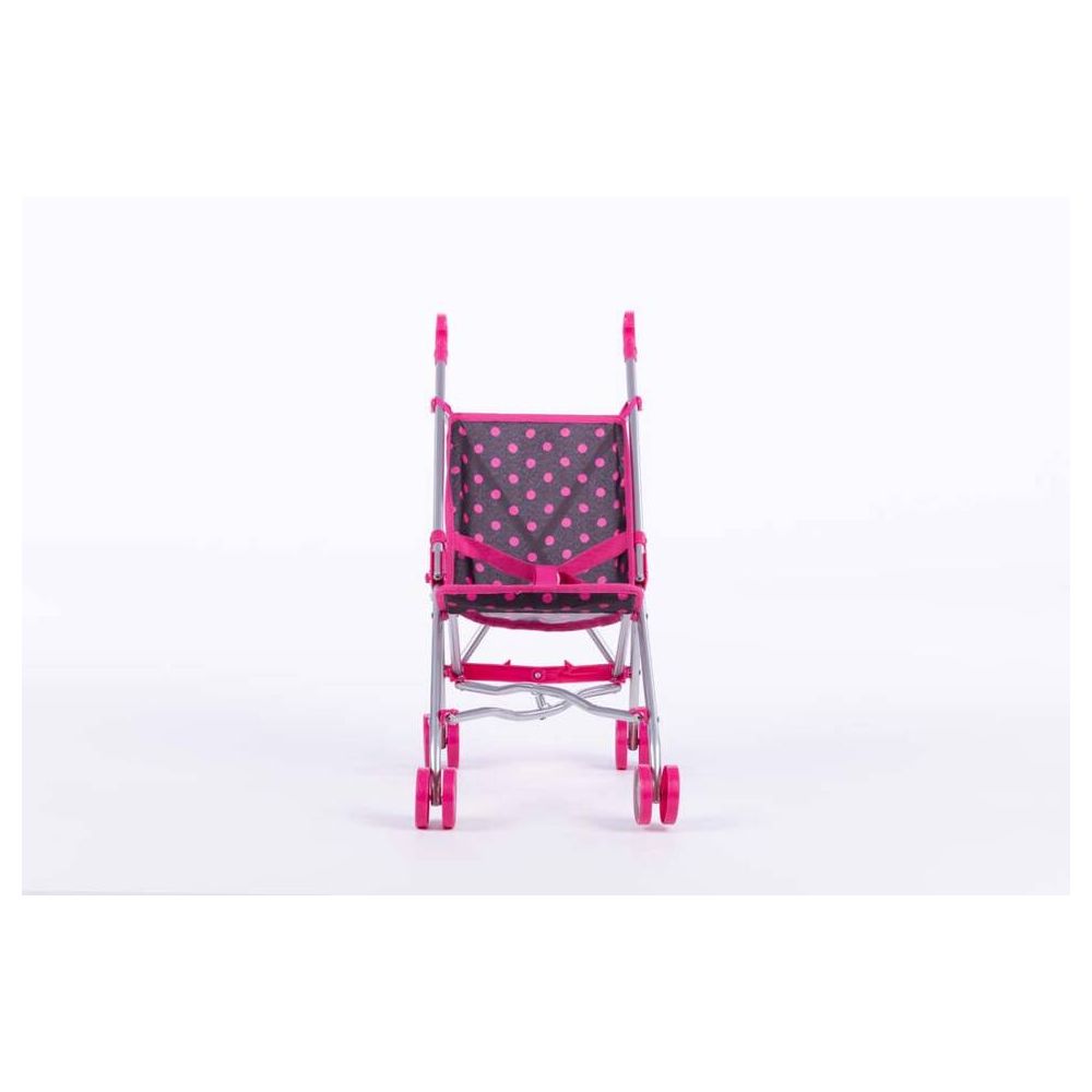 Lėlės vežimėlis - 9302 - LILY - BLACK AND PINK DREAMS