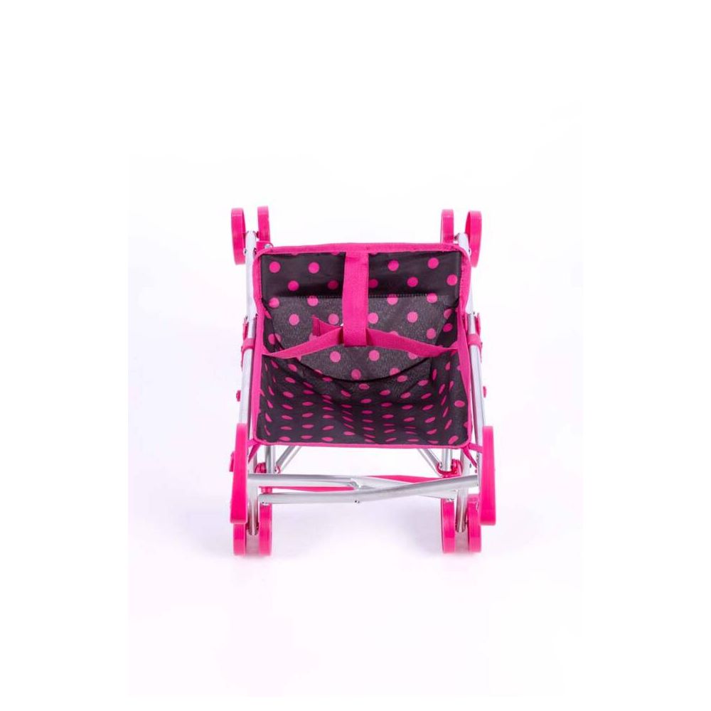 Lėlės vežimėlis - 9302 - LILY - BLACK AND PINK DREAMS