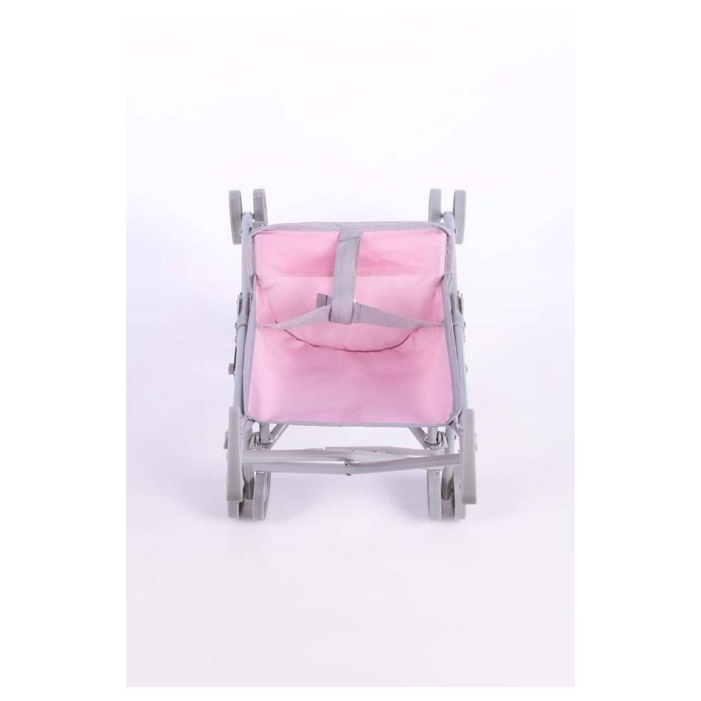 Lėlės vežimėlis - 9302 - LILIJA - ŠVIESIAI RUDONA IR PILKA