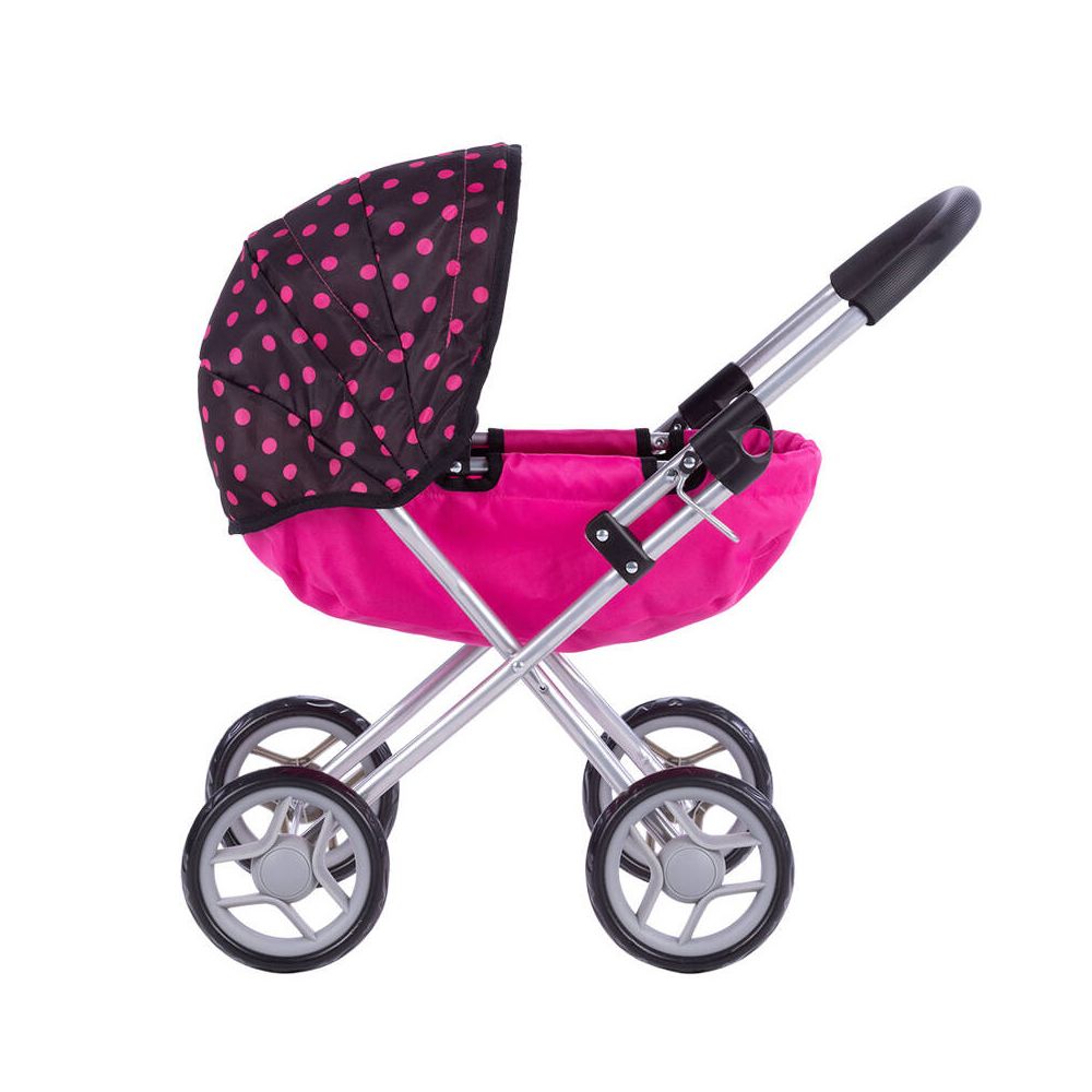 Lėlės vežimėlis - 9325 - SUSIE - BLACK AND PINK DREAMS