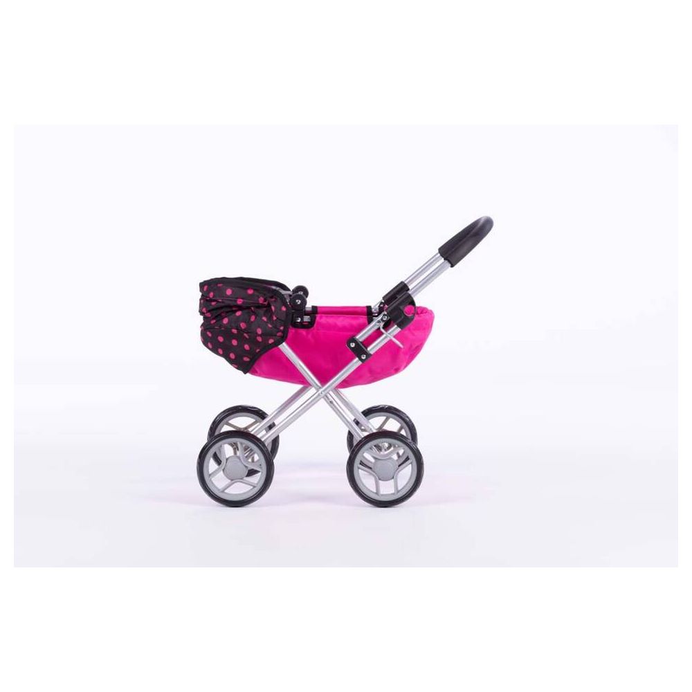 Lėlės vežimėlis - 9325 - SUSIE - BLACK AND PINK DREAMS
