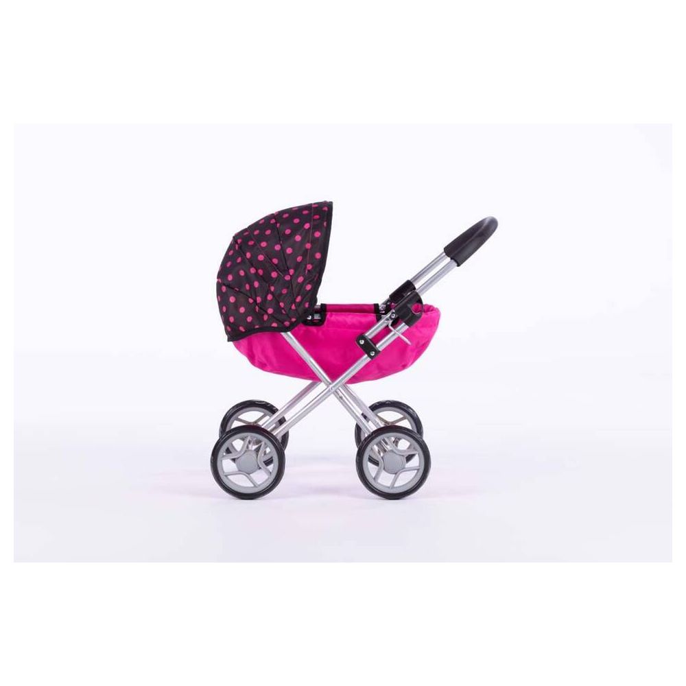 Lėlės vežimėlis - 9325 - SUSIE - BLACK AND PINK DREAMS