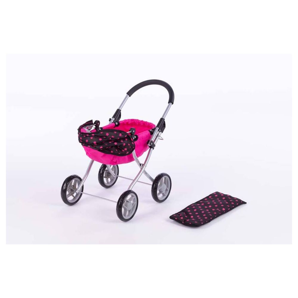 Lėlės vežimėlis - 9325 - SUSIE - BLACK AND PINK DREAMS