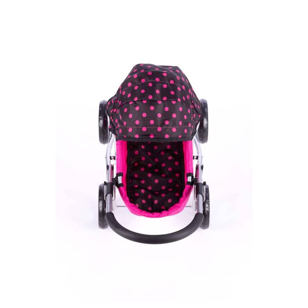Lėlės vežimėlis - 9325 - SUSIE - BLACK AND PINK DREAMS
