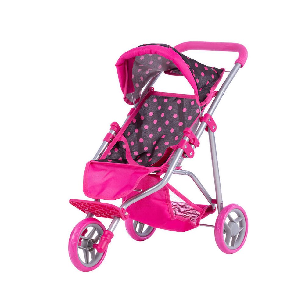 Lėlės vežimėlis - 9326 - KATE - BLACK & PINK