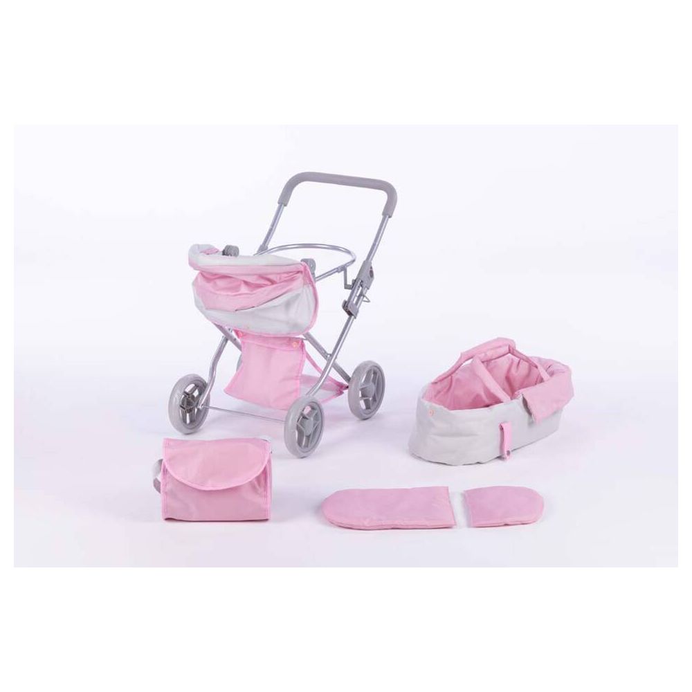Lėlės vežimėlis - 9369 - ALICE - ŠVIEŽASIS PUSH IR GRAY