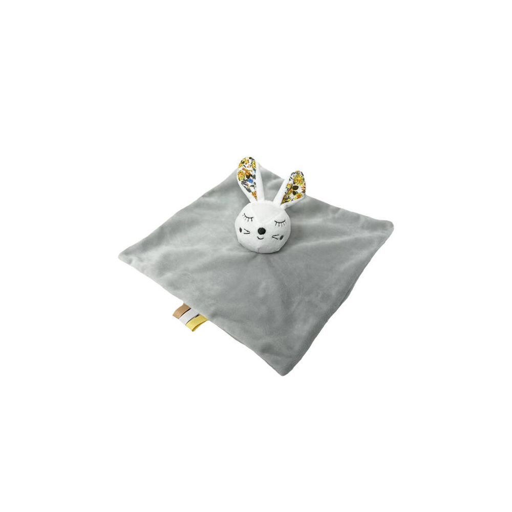 Antklodė - 93355 - MILUŚ - BUNNY - pilka su gėlėmis - dydis 25 cm