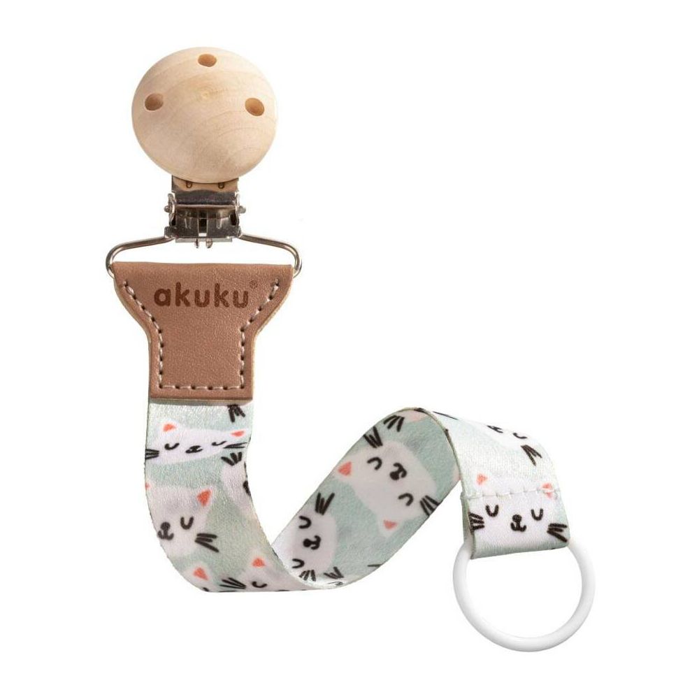Soother Holder with Clip - A0582 - KITTEN