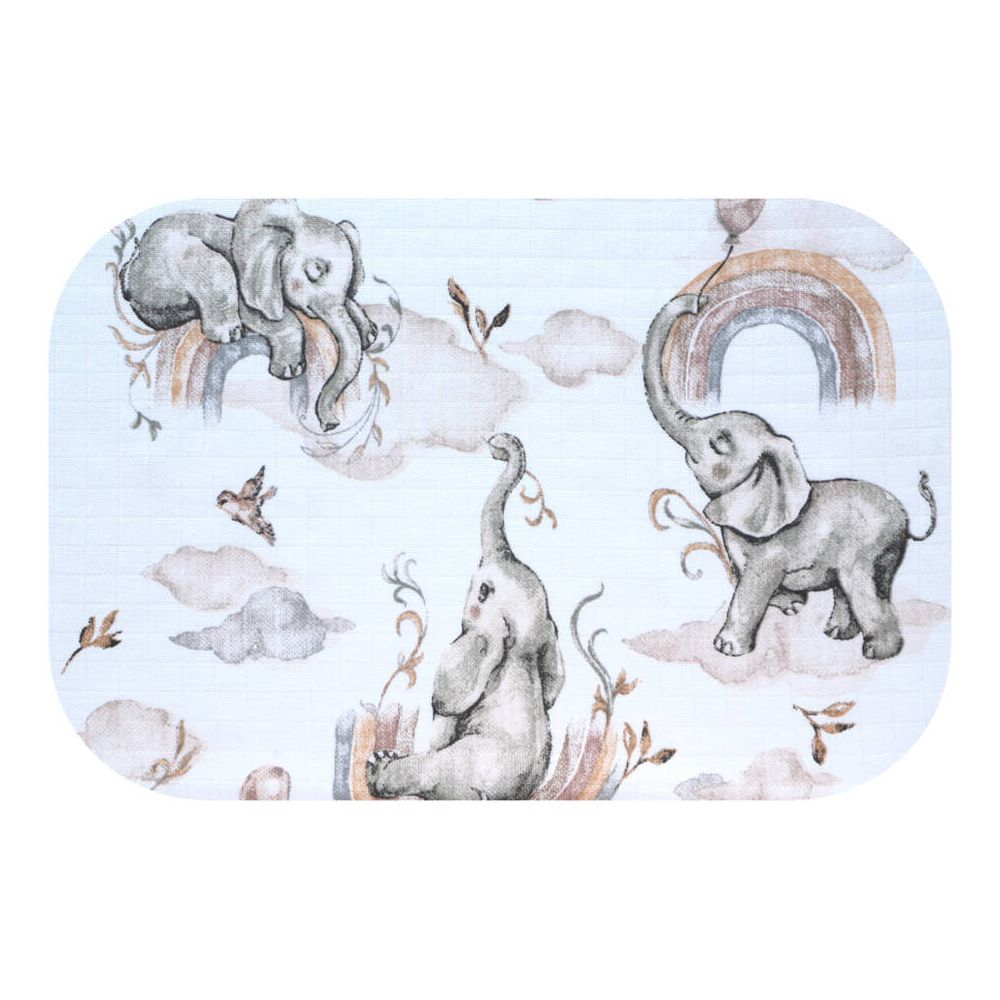Sauskelnės - 14442 - TETRA PRINT - EGA - ELEPHANT & RAINBOW - dydis 70x80 cm