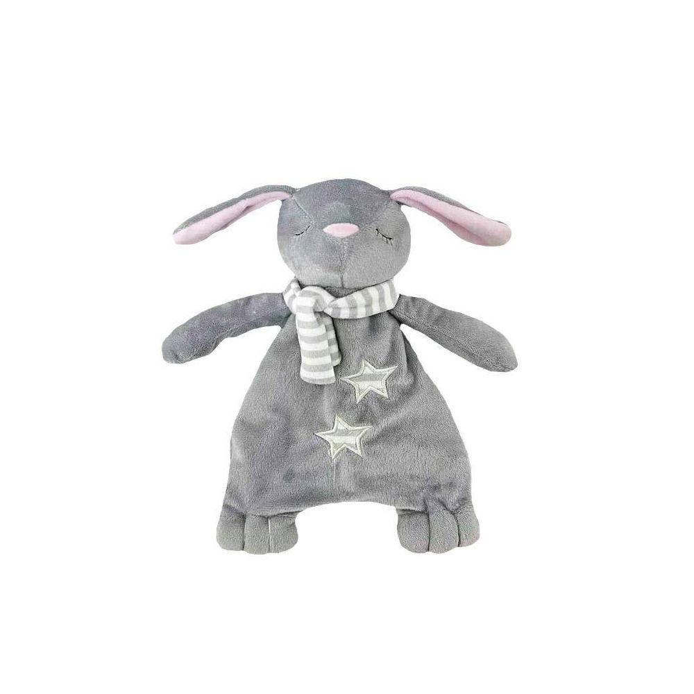 Žaislinė antklodė - 93867 - MILUŚ - BUNNY - GREY - dydis 25 cm