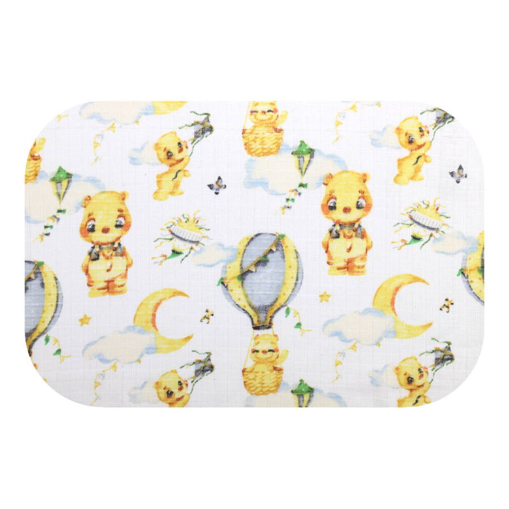 Sauskelnės - 13780 - TETRA PRINT - EGA - TEDDY BEAR su pilku balionėliu - dydis 70x80 cm