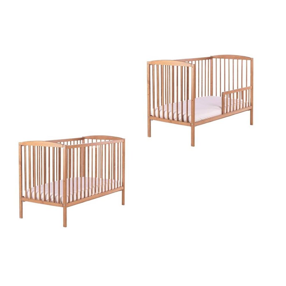 Cot/bed - BIANCO DELUX - 2in1 - GOLD OAK / MURANO
