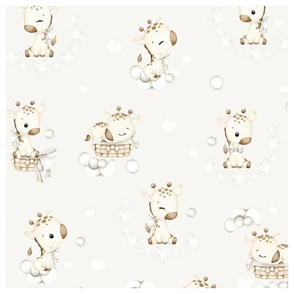 Cover set - 2 pcs - 120x90, 40x60 - GIRAFFE - CAPPUCCINO