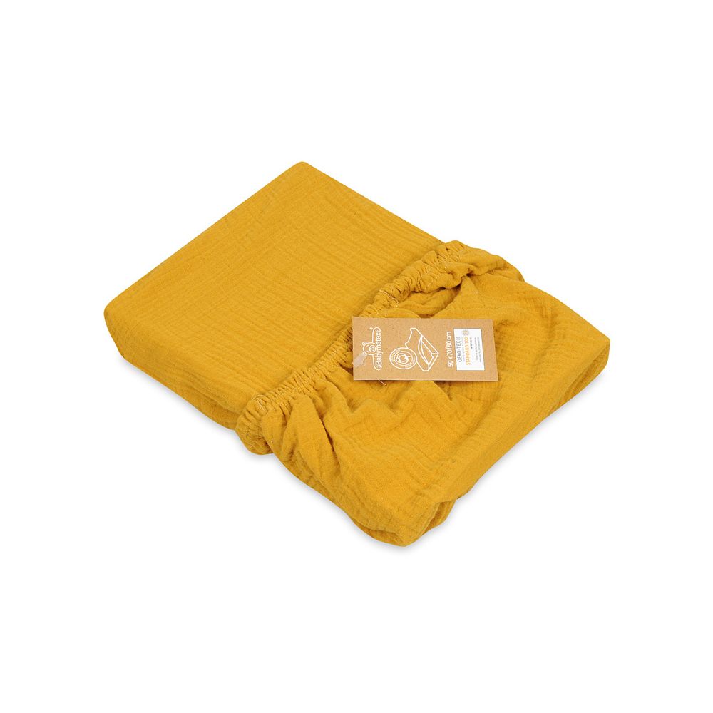 Cover to changing pad - TB0414/06 - MUSLIN in BOX - MUSTARD - size 50x70/80 cm
