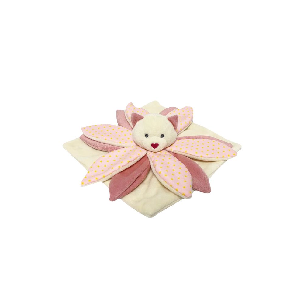 Antklodė - 94260 - MILUŚ - meškiukas su širdelės formos nosyte - PINK - - dydis 25 cm