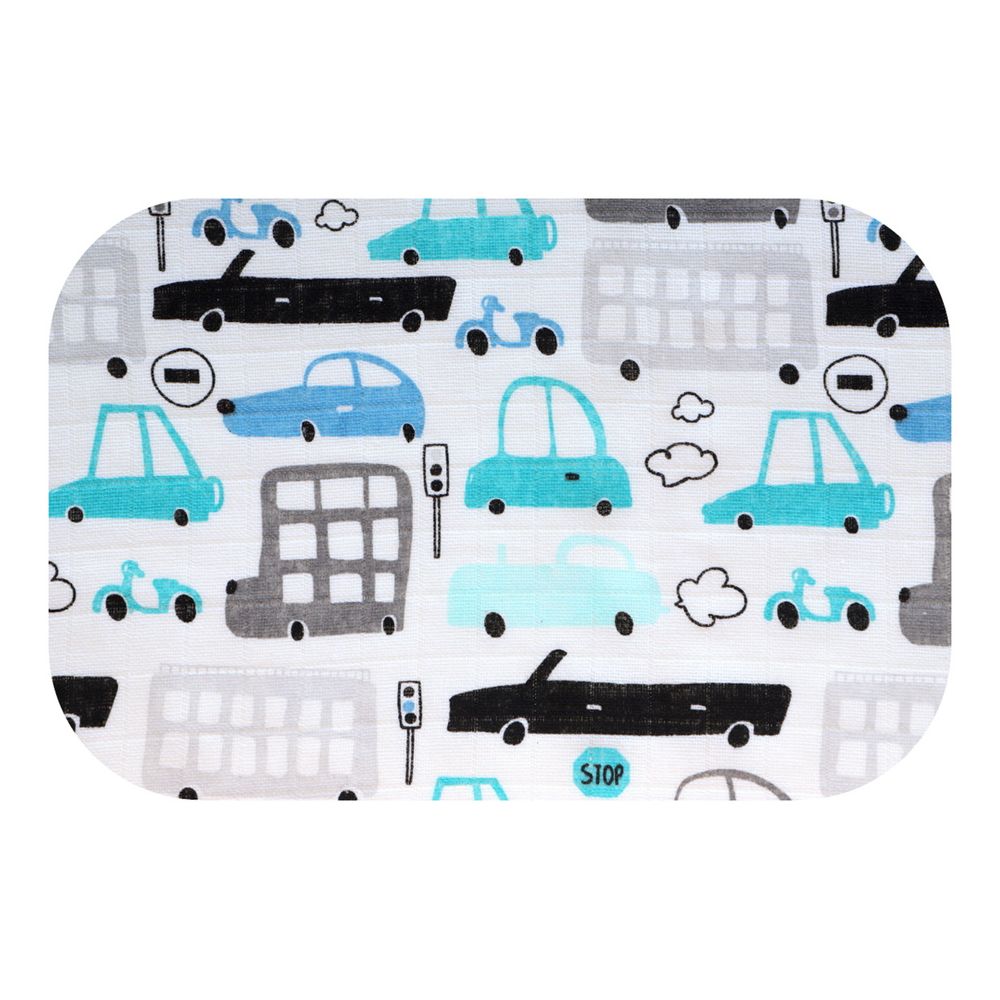 Sauskelnės - 26926 - TETRA PRINT - EGA - LUX - CARS - BLUE - dydis 70x80 cm