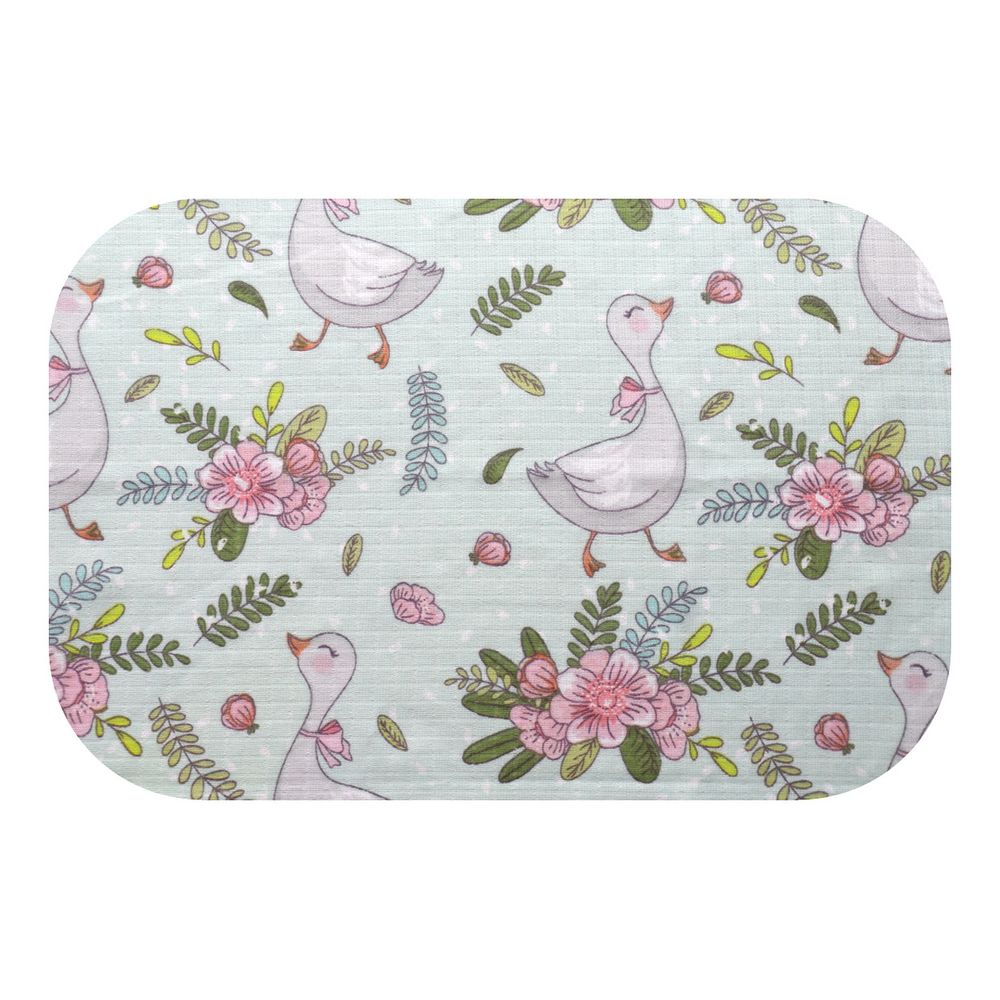 Sauskelnės - 29347 - TETRA PRINT - EGA - GOSSE & FLOWERS - MINT - dydis 70x80 cm