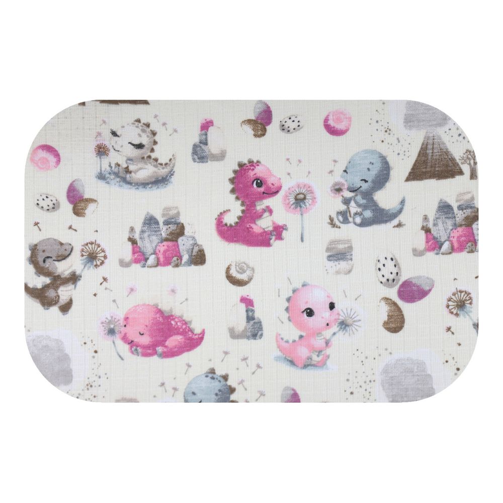 Sauskelnės - 30015 - TETRA PRINT - EGA - DINO & WULKAN - PINK - dydis 70x80 cm