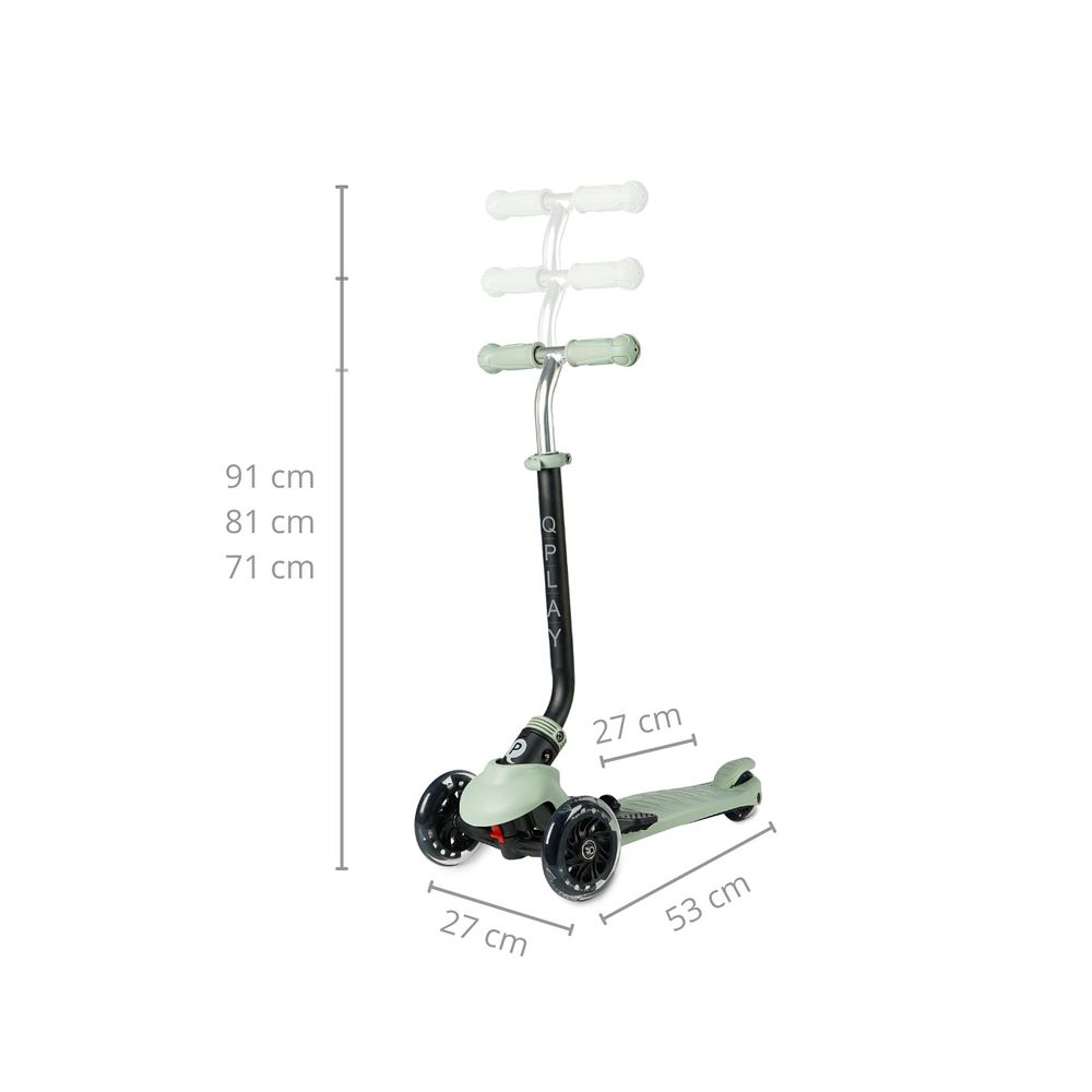 Paspirtukas Qplay Hulajnoga Sema Pro 3w1, Green