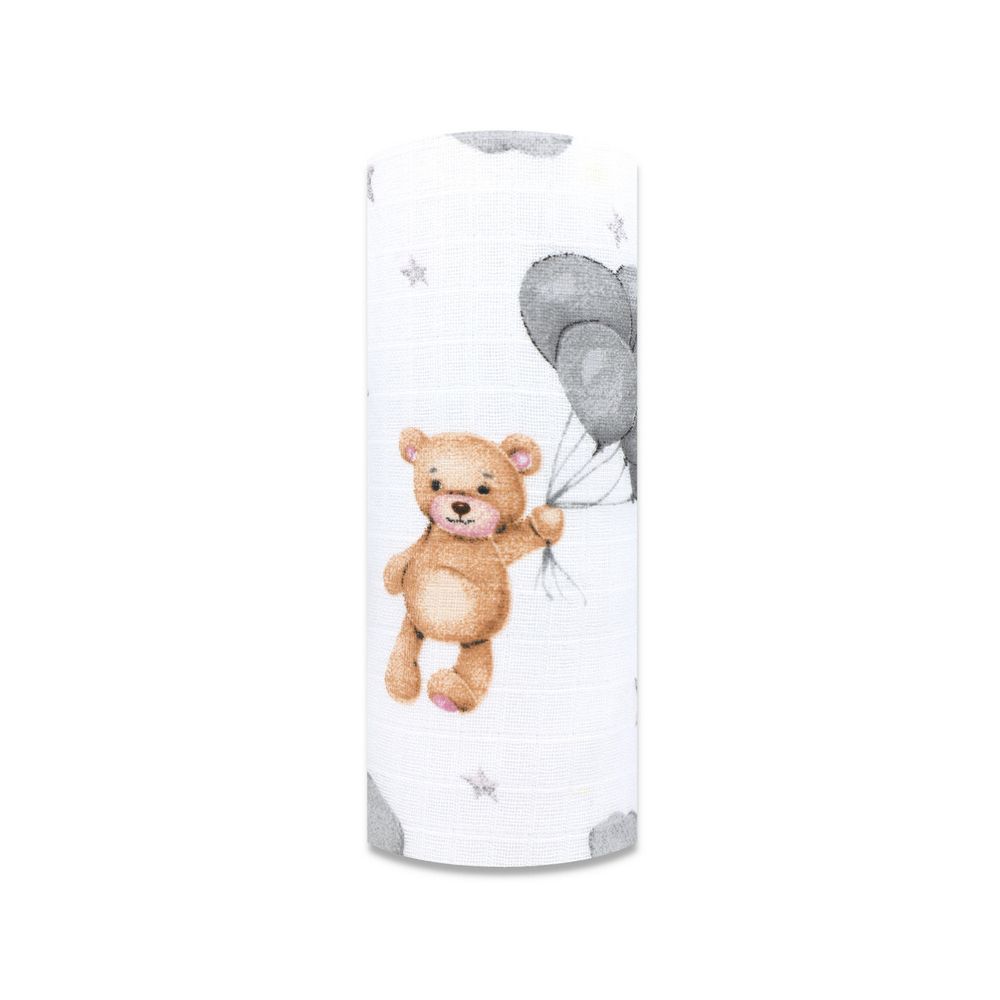 Sauskelnės - 30244 - TETRA PRINT - EGA - TEDDY BEAR su balionais - dydis 70x80 cm