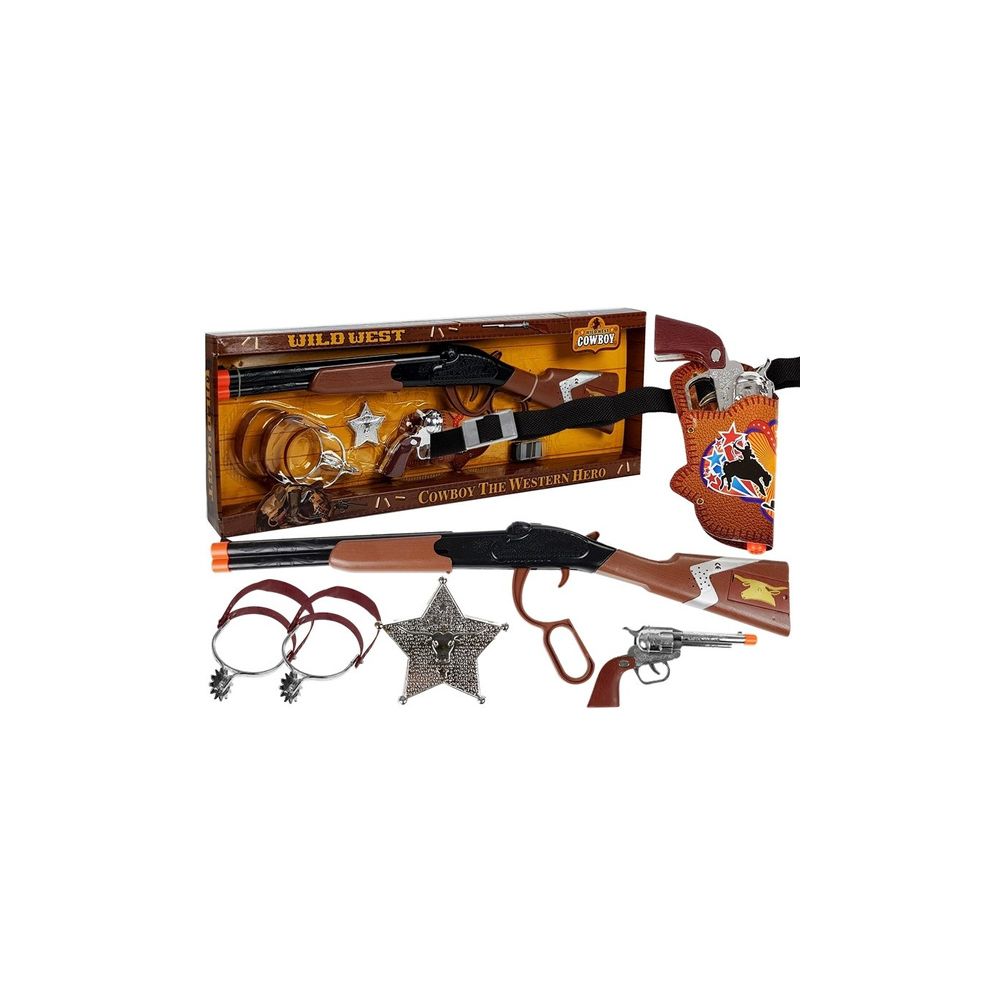 Zestaw Kowboja Kowbojski Pistolet + Akcesoria