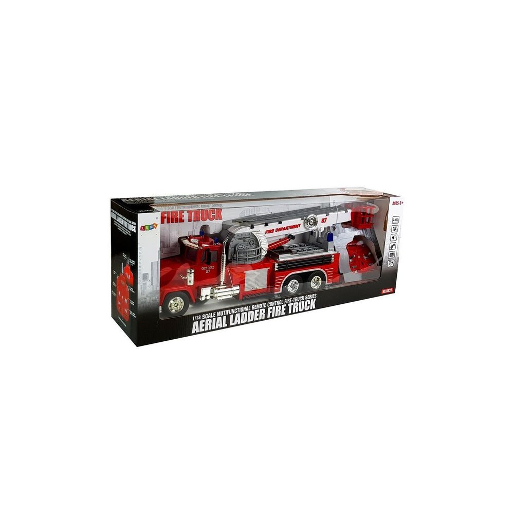 Wóz Strażacki 60cm Wysuwana Obrotowa Drabina R/C Dźwięk Syrena Światła