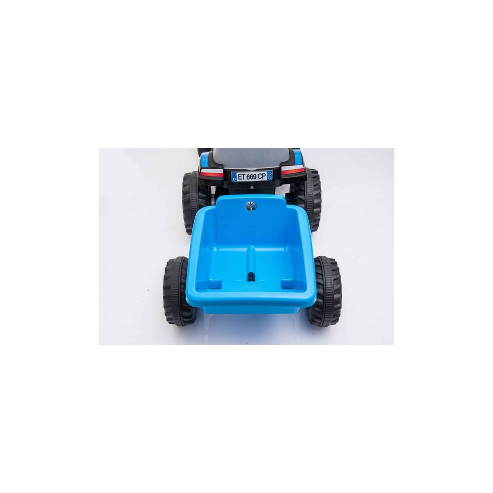 Traktor Na Akumulator z Przyczepą A009 Niebieski