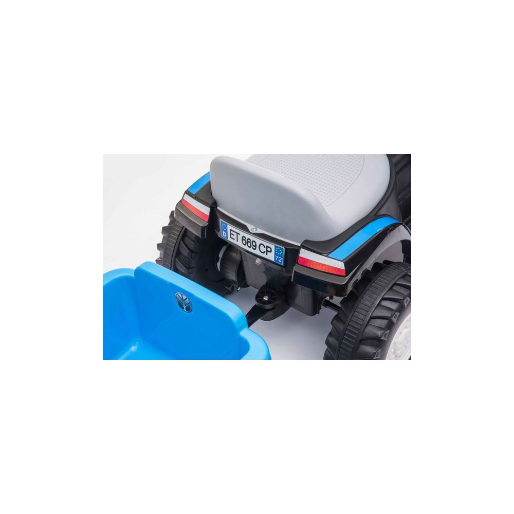 Traktor Na Akumulator z Przyczepą A009 Niebieski