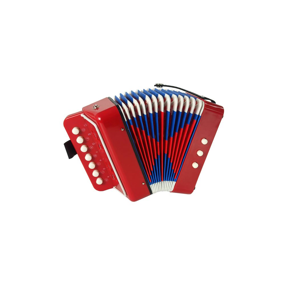 Akordeon Instrument Dla Małego Muzyka Czerwony