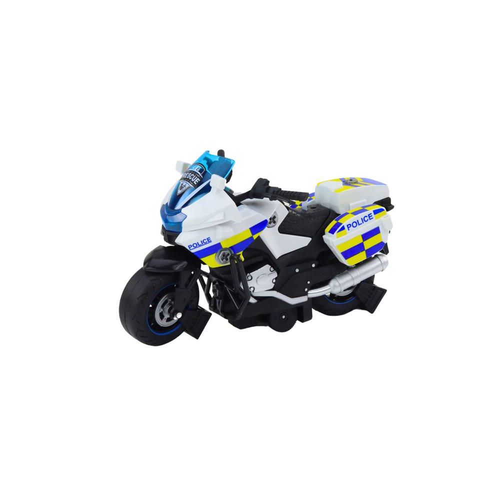 Motocykl Do Skręcania Policyjny DIY Światła Dźwięki Biały