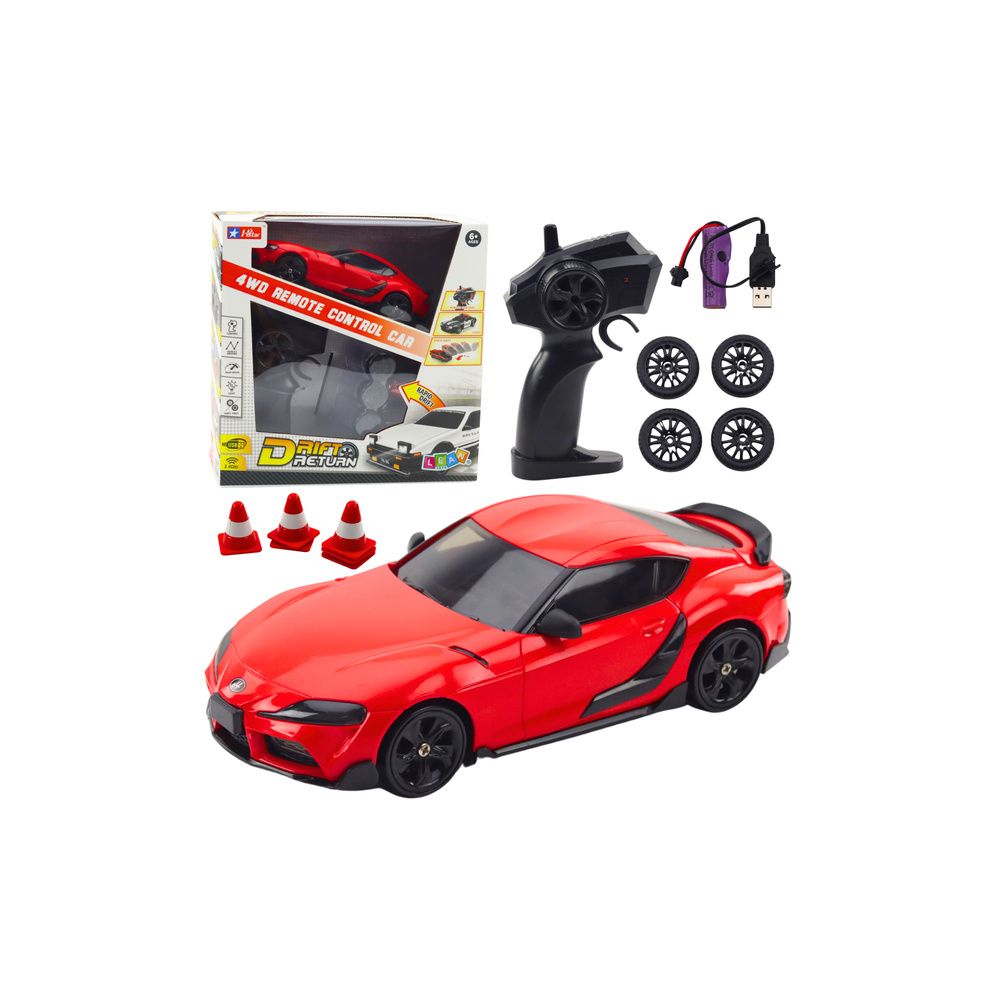 Auto Sportowe Do Driftu Wymienne Koła Zdalnie Sterowany RC 4WD Czerwone
