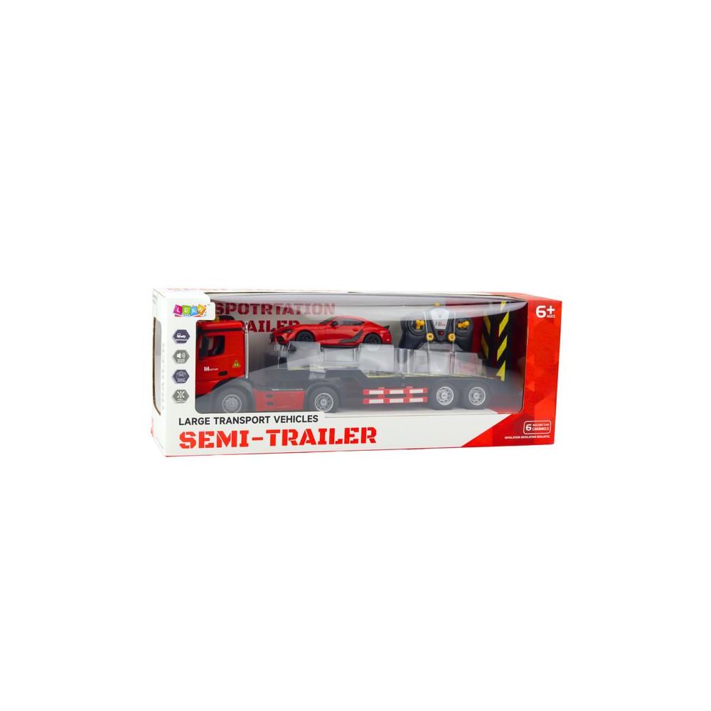 Zestaw Laweta Zdalnie Sterowana RC Auto Sportowe Osobowe Czerwone 1:16