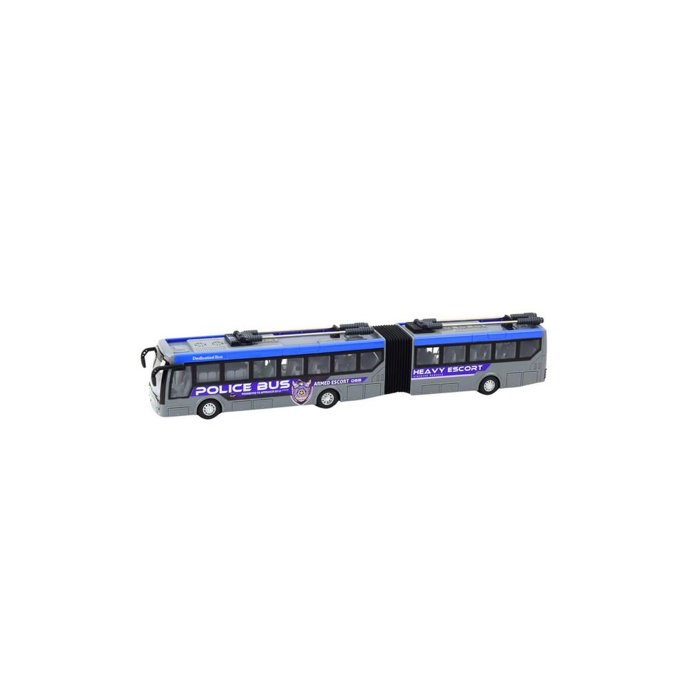 Autobus Policyjny Przegubowy Zdalnie Sterowany RC Światła Szary 1:32