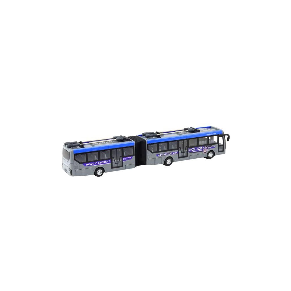 Autobus Policyjny Przegubowy Zdalnie Sterowany RC Światła Szary 1:32
