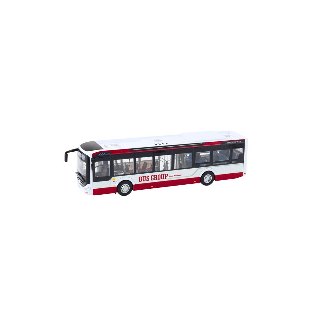 Autobus Miejski Metalowy Dźwięk Światła 1:42 Czerwony