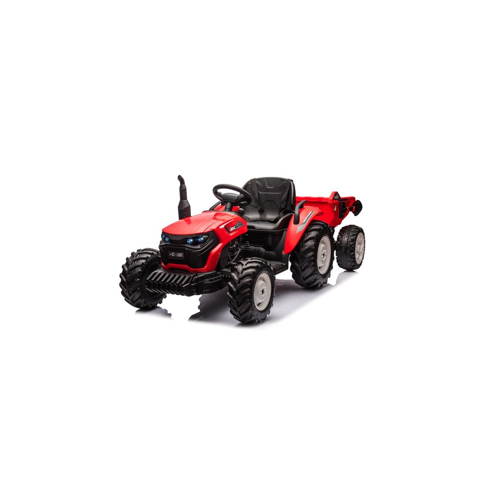 Traktor Na Akumulator HC-306 Czerwony Z Przyczepą 24V