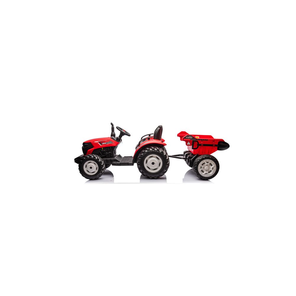Traktor Na Akumulator HC-306 Czerwony Z Przyczepą 24V